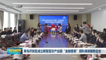 《青岛新闻》丨青岛开发区成立新型显示产业园“金融管家”团队精准服务企业